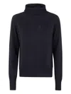 Ibrigu Turtleneck Sweater With Kimono Sleeve In Black