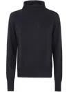 Ibrigu Turtleneck Sweater With Kimono Sleeve Clothing In Black