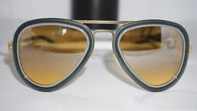 Pre-owned Ic! Berlin Ic Berlin Sunglasses Ic Berlin Rinaldo P Matte Gold Ivory Gold Mirror 55mm