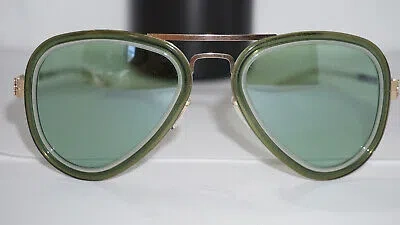 Pre-owned Ic! Berlin Ic Berlin Sunglasses Ic Berlin Rinaldo P. Rose Gold Olive Green Mirror 55 Mm