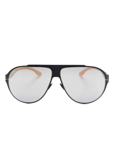 Ic! Berlin X Rolling Stones Sympathy Rs Sunglasses In Black