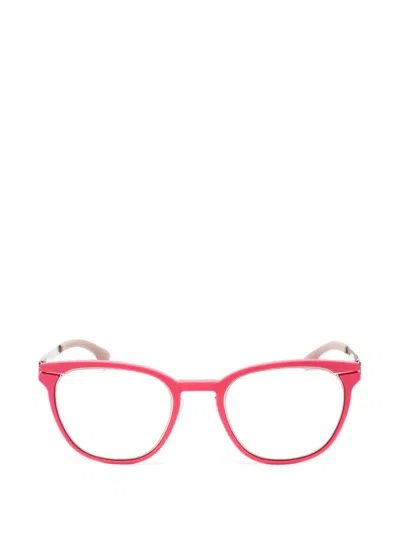 Ic! Berlin Browline-frame Glasses In Pink