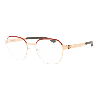 Ic Berlin Ic! Berlin Eyeglasses Round Full Rim, Rogochi Pop Rose-gold Frame And Clear Demo Lenses Lens Thedam1 In Multi