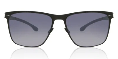 Ic! Berlin Ic0003 Charlie 02b Men's Sunglasses Black Size 57 In Purple