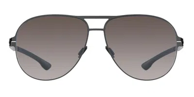 Ic! Berlin Ic0010 Gerrit 08b Men's Sunglasses Gunmetal Size 61 In Gray