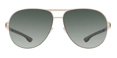 Ic! Berlin Ic0010 Gerrit 35p Men's Sunglasses Gold Size 61 In Brown