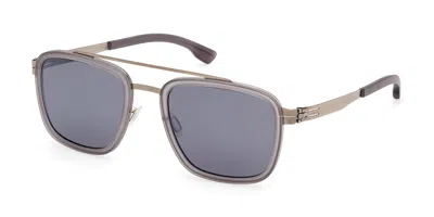 Ic! Berlin Ic0011 Jacob 20a Men's Sunglasses Gunmetal Size 52