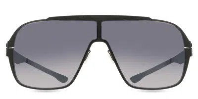 Ic! Berlin Ic0015 Nash 02b Men's Sunglasses Black Size 66