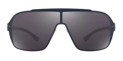 Ic! Berlin Ic0015 Nash 85c Men's Sunglasses Blue Size 66