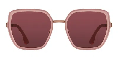 Ic! Berlin Ic0022-d Zoe S. 68s Women's Sunglasses Pink Size 59