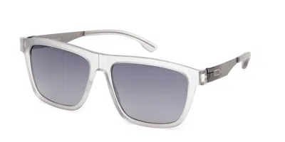 Ic! Berlin Ic0057 Zeta 20b Men's Sunglasses Grey Size 58 In Gray
