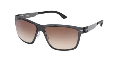 Ic! Berlin Ic0058 Flx_s06 02w Men's Sunglasses Black Size 60