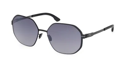 Ic! Berlin Ic0060 Dominica 02b Women's Sunglasses Black Size 59