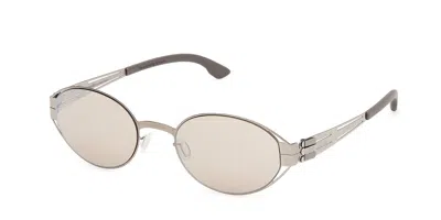 Ic! Berlin Ic0062 Noemi 34g Men's Sunglasses Brown Size 54