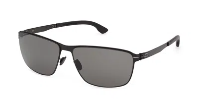 Ic! Berlin Ic0213 Oli The 2nd Polarized 02d Men's Sunglasses Black Size 61