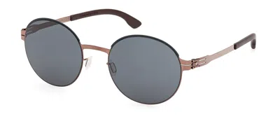 Ic! Berlin Ic0215 Pina 98n Men's Sunglasses Brown Size 53