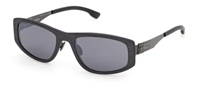 Ic! Berlin Ic0217 Priya 05a Men's Sunglasses Black Size 55