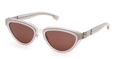 Ic! Berlin Ic0218 Bacall 35e Women's Sunglasses Grey Size 55