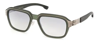 Ic! Berlin Ic0219 Bogart 35g Men's Sunglasses Green Size 55
