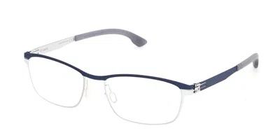 Ic! Berlin Ic5178-d Ming Asian Fit 086 Men's Glasses Blue Size 55 - Free Lenses - Blue Light Block Available