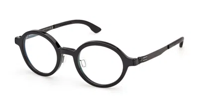 Ic! Berlin Ic5331-d Haiku Asian Fit 001 Men's Glasses Black Size 46 - Free Lenses - Blue Light Block Available