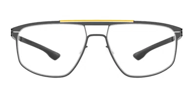 Ic! Berlin M1655 Amg 08 Men's Glasses, Gunmetal, Size 56