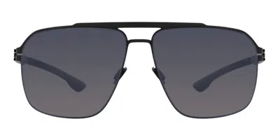 Ic! Berlin M1661 Mb 14 Black Men's Sunglasses Black Size 61