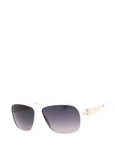 Ic! Berlin Marble-effect Pilot-frame Sunglasses In Multi