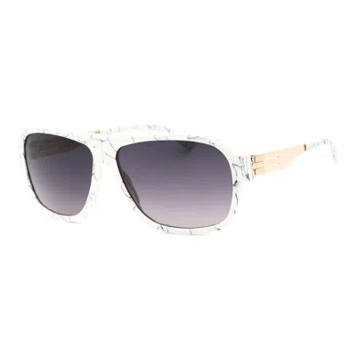 Ic! Berlin Powerlawa05578310 Marble Aviator Sunglasses In White