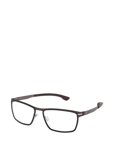 Ic! Berlin Rectangle Frame Glasses In Black