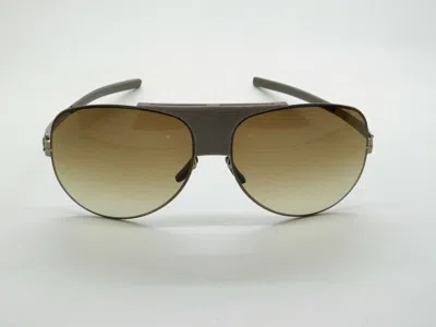 Pre-owned Ic! Berlin Ic Berlin Roadster Bronze/brown Gradient Aviator Mirrored 62mm Sunglasses