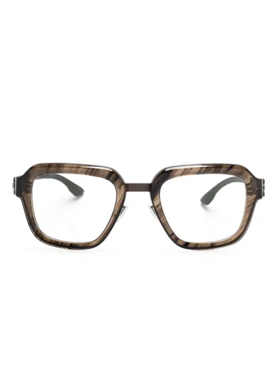 Ic! Berlin Roger Glasses In Brown