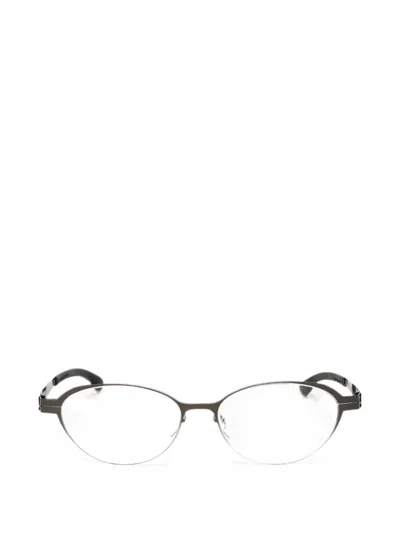 Ic! Berlin Round-frame Glasses In Grey