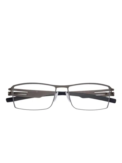 Ic! Berlin Square-frame Glasses In Gray