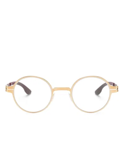 Ic! Berlin Wilhelm Glasses In Gold