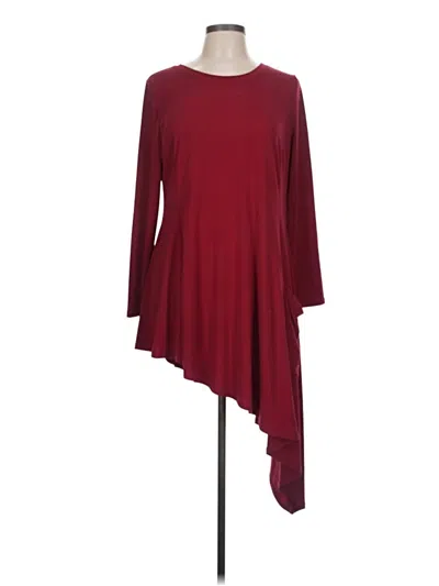 Pre-owned Ic Collection Casual Dress In Burgundy