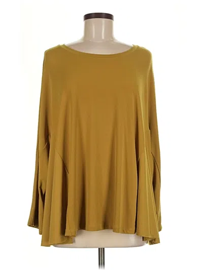 Pre-owned Ic Collection Long Sleeve Top Gold Boatneck Tops
