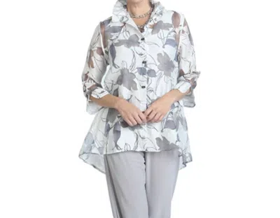 Ic Collection The Magic Top In White Floral