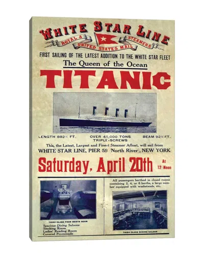 Icanvas 1912 Uk Titanic Poster By The Advertising Archives Wall Art In Neutral