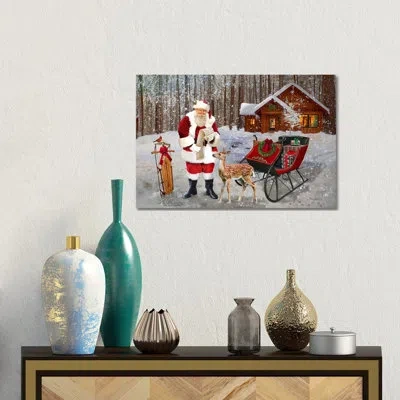 Icanvas A Message For Santa - Wall Art Print - Framed Canvas In Wrapped Canvas,does Not Apply