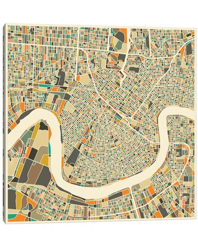 Icanvas Abstract City Map Of New Orleans Canvas Wall Art