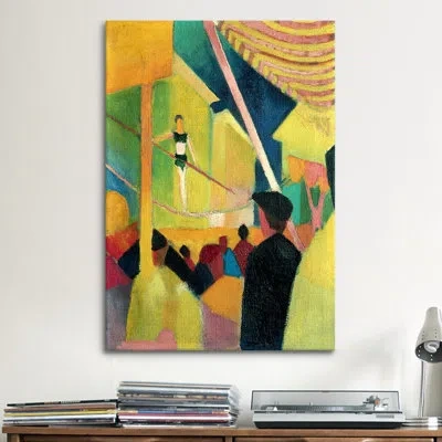 Icanvas 'acrobat' By August Macke Painting Print On Canvas In Green;orange