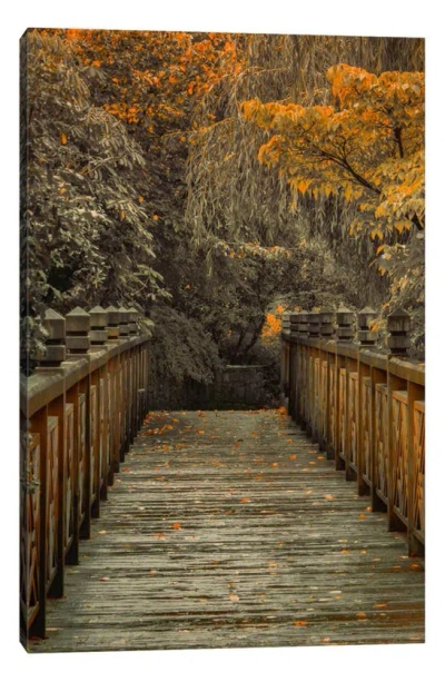 Icanvas Across The Bridge By Don Schwartz Canvas Wall Art In Forest Bridge