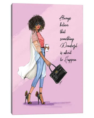 Icanvas Afro Monday By Rongrong Devoe Wall Art In Purple