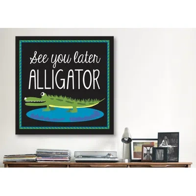 Icanvas 'alligator' Graphic Art On Canvas In No Mat,wrapped Canvas