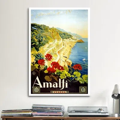 Icanvas Amalfi Advertising Vintage Poster Canvas Print Wall Art