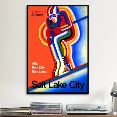 Icanvas American Airlines (salt Lake City) Vintage Advertisement On Canvas