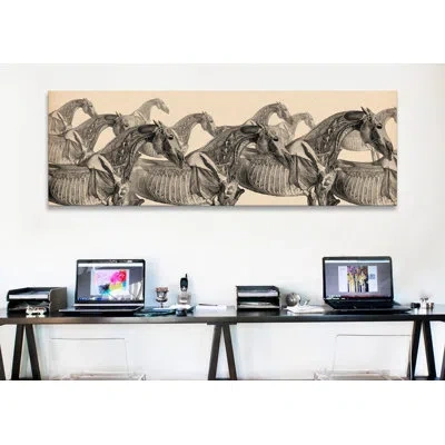 Icanvas Animal Art 'race Horse Anatomy Collage' Painting Print On Canvas In Wrapped Canvas