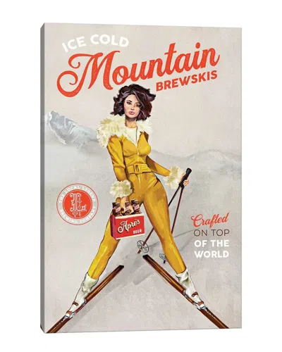 Icanvas Apres Ski Mountain Brewski By The Whiskey Ginger Wall Art In Multi
