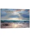 ICANVAS AQUA BLUE MORNING BY MIKE CALASCIBETTA WALL ART